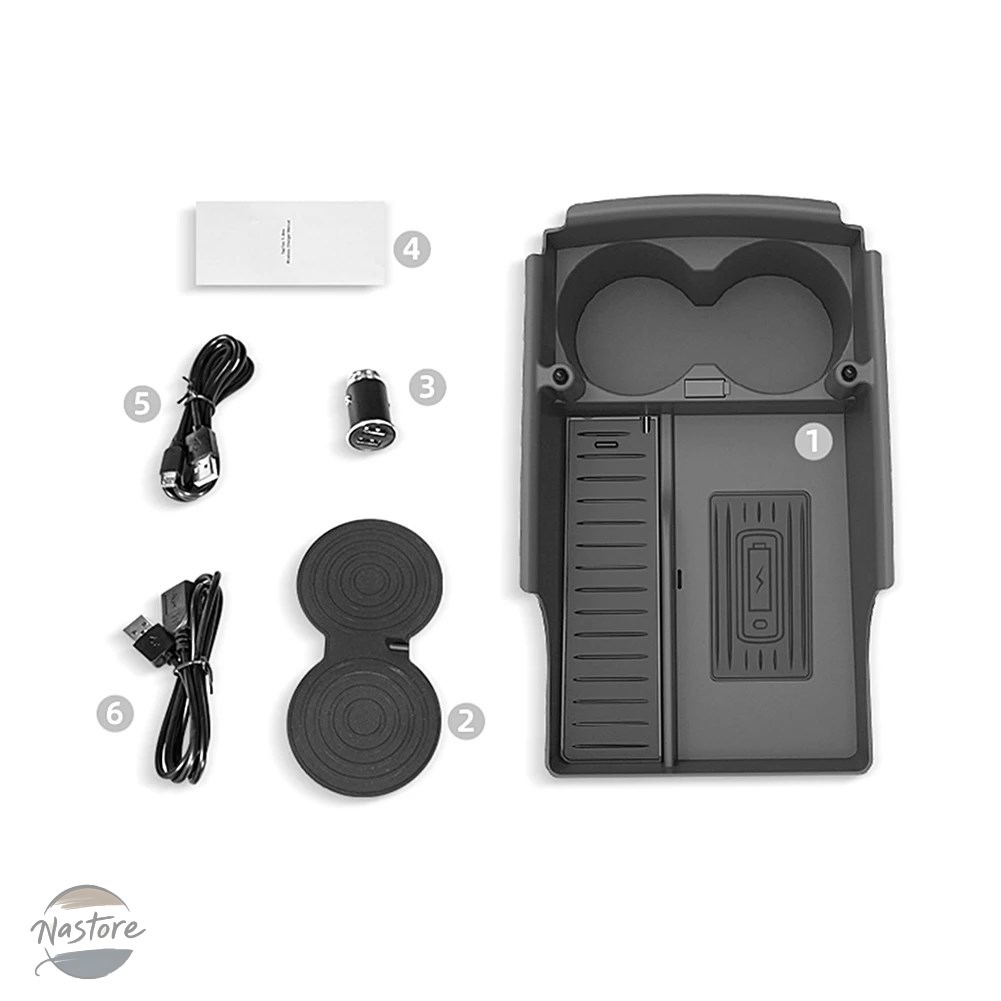 並行輸入品 テスラ モデルS X 携帯電話 ワイヤレスチャージャー センターコンソール カップホルダー 充電パッドの画像