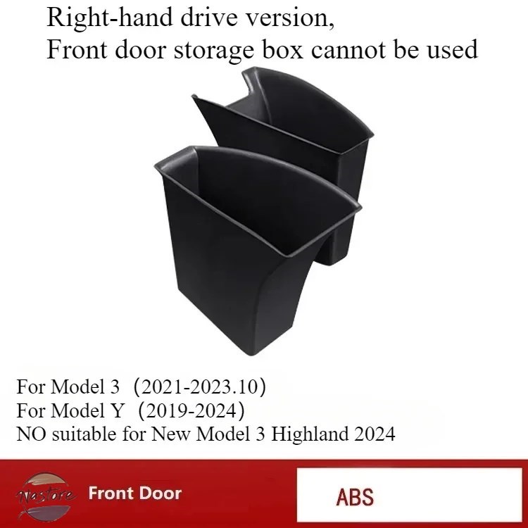 並行輸入品 テスラ フロント リア ハンドル カスタムパーツ モデル3 ドア アームレスト 収納ボックス オーガナイザー カーアクセサリー_2