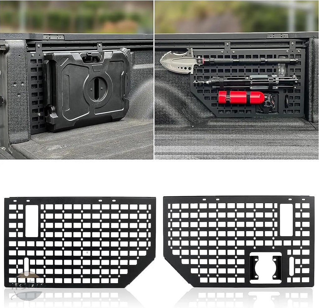 並行輸入品 トランクサイドベッドMOLLEパネルカーゴ収納ラックオーガナイザーツールハンギングボード 2019-2023ジープグラディエーターJT用の画像