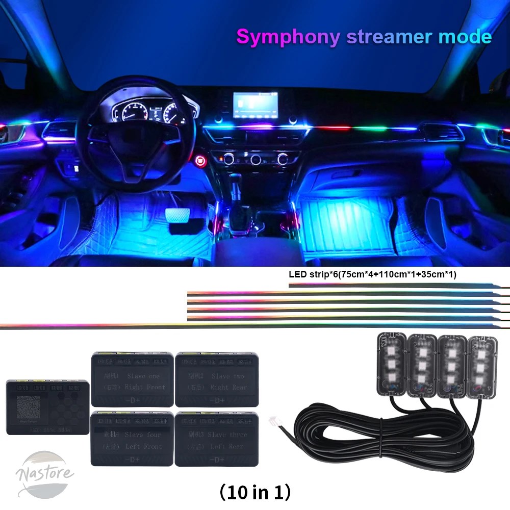 並行輸入品 リップ リア 6/10/14/18 で 1 led デュアルゾーンシンフォニーストリーマ カスタムパーツ 部品 アクセサリーの画像