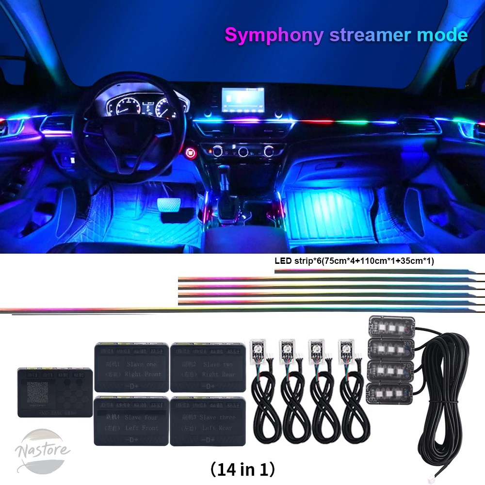並行輸入品 リップ リア 6/10/14/18 で 1 led デュアルゾーンシンフォニーストリーマ カスタムパーツ 部品 アクセサリーの画像