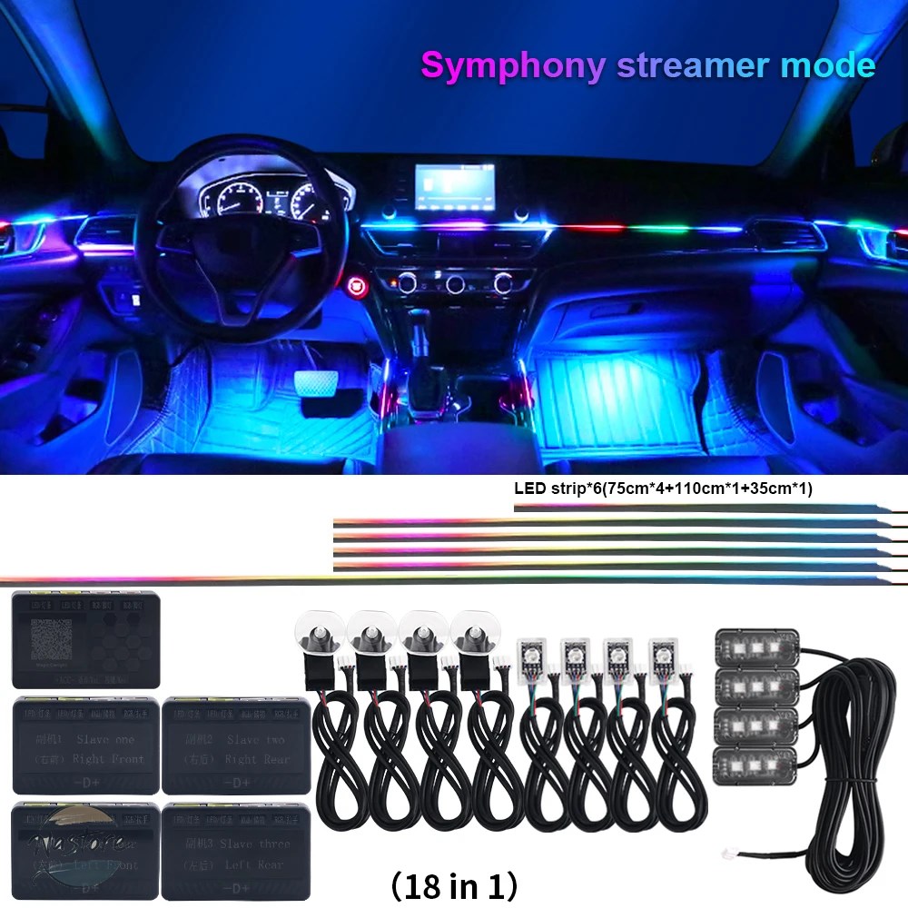 並行輸入品 リップ リア 6/10/14/18 で 1 led デュアルゾーンシンフォニーストリーマ カスタムパーツ 部品 アクセサリーの画像