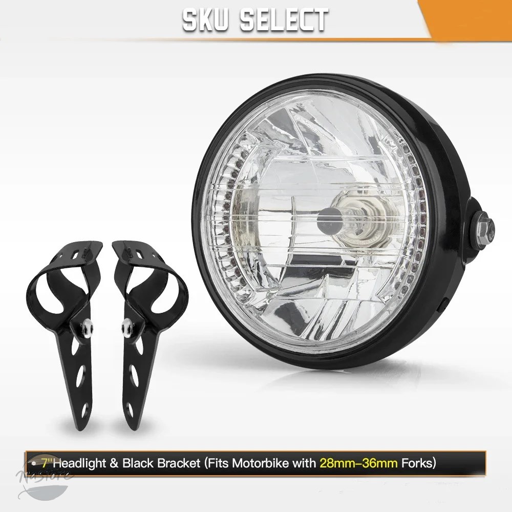 並行輸入品 h4 バイク ヘッドライト ウインカー 汎 led 9ワイヤー 7インチ 12v 35w カスタムパーツ 部品 アクセサリーの画像