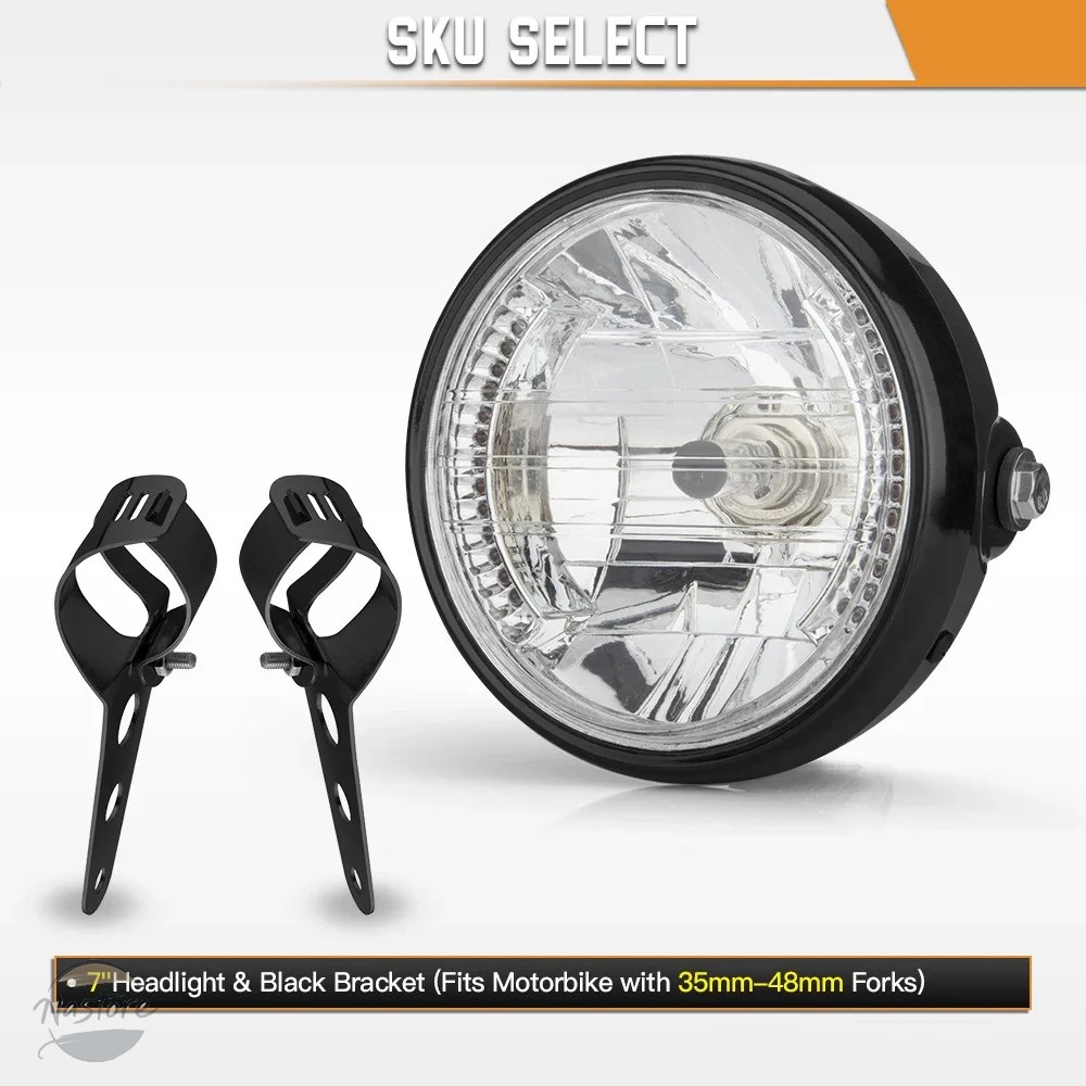 並行輸入品 h4 バイク ヘッドライト ウインカー 汎 led 9ワイヤー 7インチ 12v 35w カスタムパーツ 部品 アクセサリーの画像
