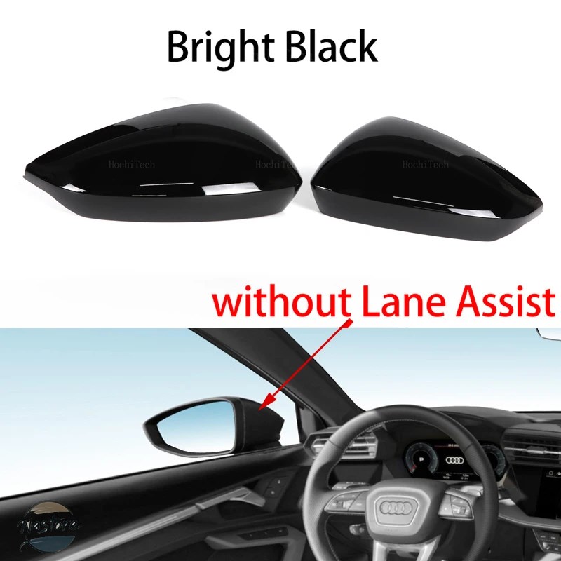 Amazon | ドアミラーカバー グロス ブラック バットスタイル サイドミラーカバーキャップ リアビュー 交換用 Audi A4 B8 2008-2015用 | ルームミラー | 車＆バイク リアルドライカーボンファイバー車のサイドミラーカバー交換用バックミラーカバー OEM スタイルサイドキャップと互換性アウディ A4