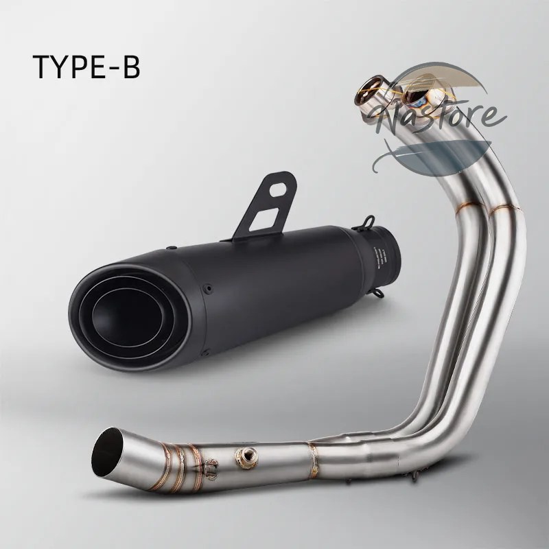 並行輸入品 バイク フロント マフラー 部品 カスタムパーツ アクセサリー r15 mt15 2017-2023 フルシステムチタン合金ミッドリンクパイプ dbキラー_3