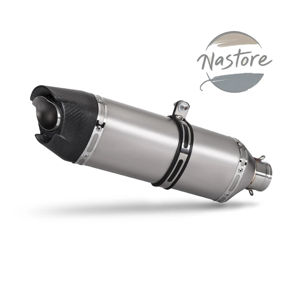 並行輸入品 バイク マフラー 部品 カスタムパーツ アクセサリー 51mm 汎 排気テールパイプエスケープカーボン 790adv rsv4 f700 trk502x gsx250r nc750の画像