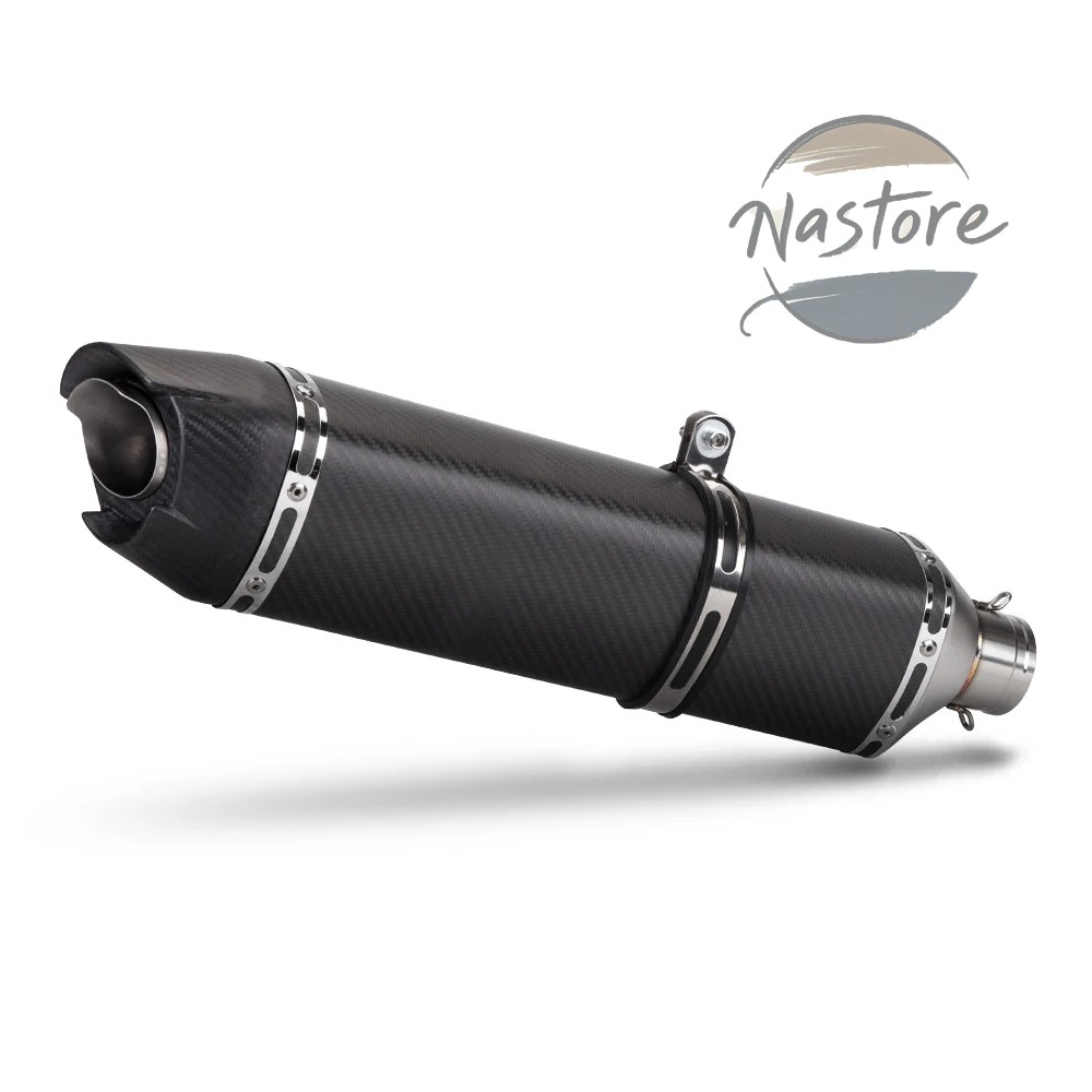 並行輸入品 バイク マフラー 部品 カスタムパーツ アクセサリー 51mm 汎 排気テールパイプエスケープカーボン 790adv rsv4 f700 trk502x gsx250r nc750の画像
