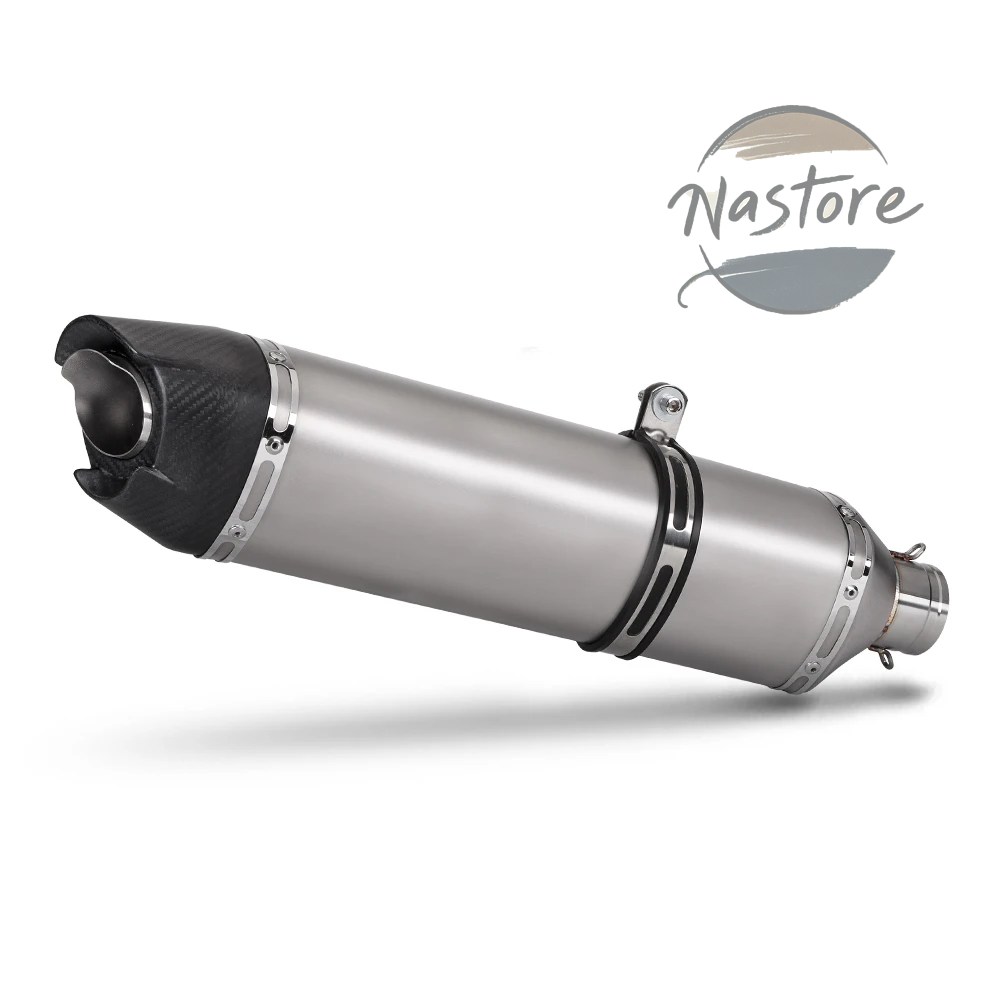並行輸入品 バイク マフラー 部品 カスタムパーツ アクセサリー 51mm 汎 排気テールパイプエスケープカーボン 790adv rsv4 f700 trk502x gsx250r nc750の画像