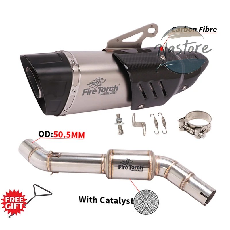 並行輸入品 BMW バイク カスタム f750gs f750 750 f850gs adv f850 2018 - 2021 スリップオン 排気エスケープ ステンレス ミドルリンクパイプ 部品の画像