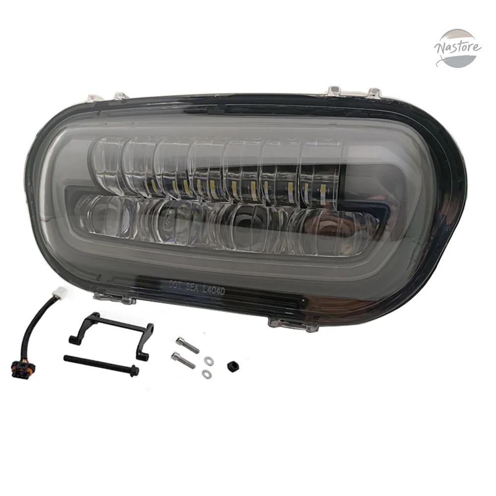 並行輸入品 キット ヘッド ハーレー ダイナ ファットボブ DOT LED ライト アセンブリ DRL カスタムパーツ パーツ アクセサリーの画像