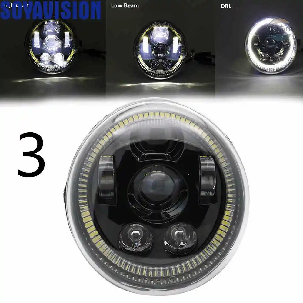 並行輸入品 バイク ヘッド V RODマッスルナイトロッド LEDライト ホワイトエンジェルアイ カスタムパーツ パーツ アクセサリー_4