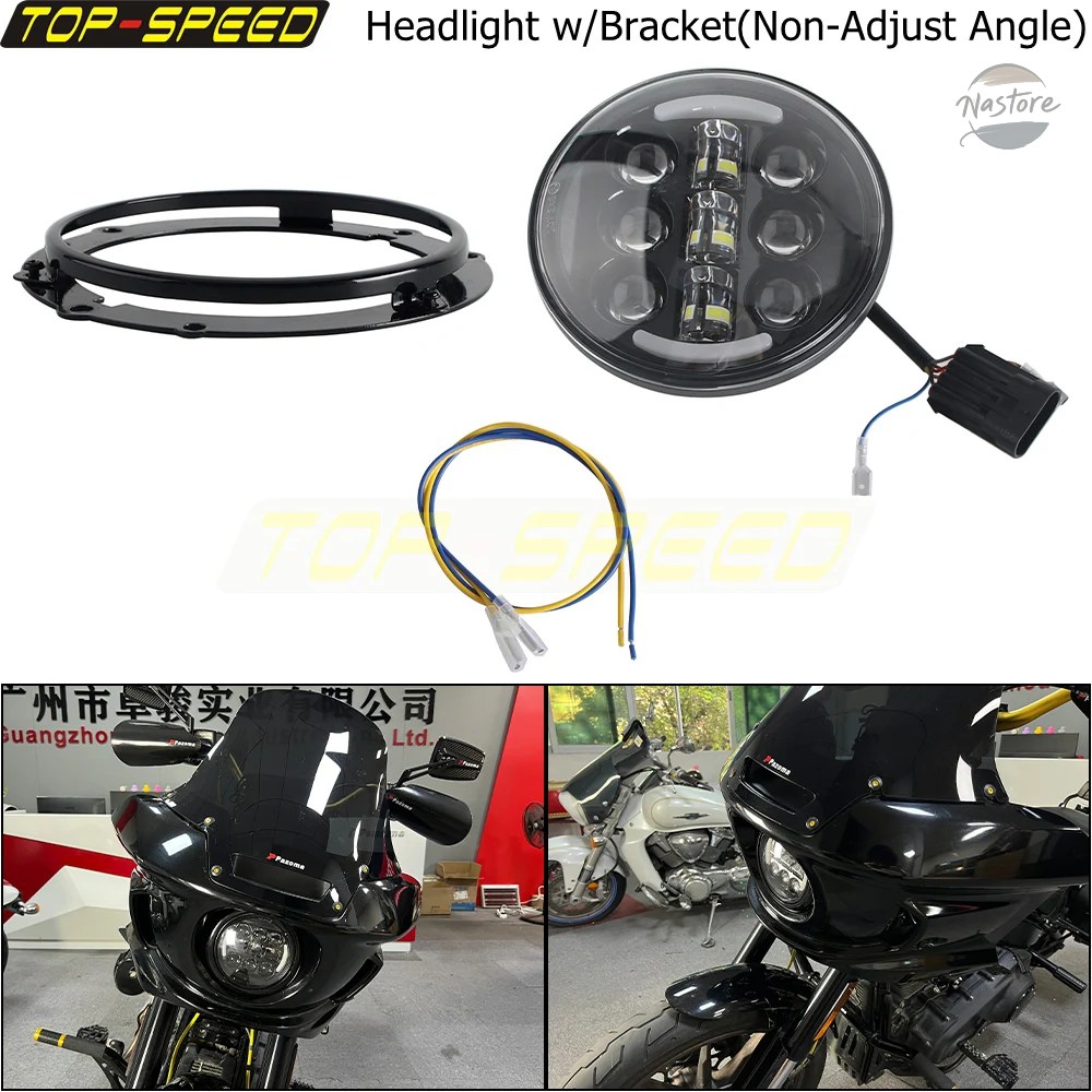 並行輸入品 M8 バイク ヘッド LEDライト ハイ/ロービームランプ ウィンカーライト カスタムパーツ パーツ アクセサリー_3