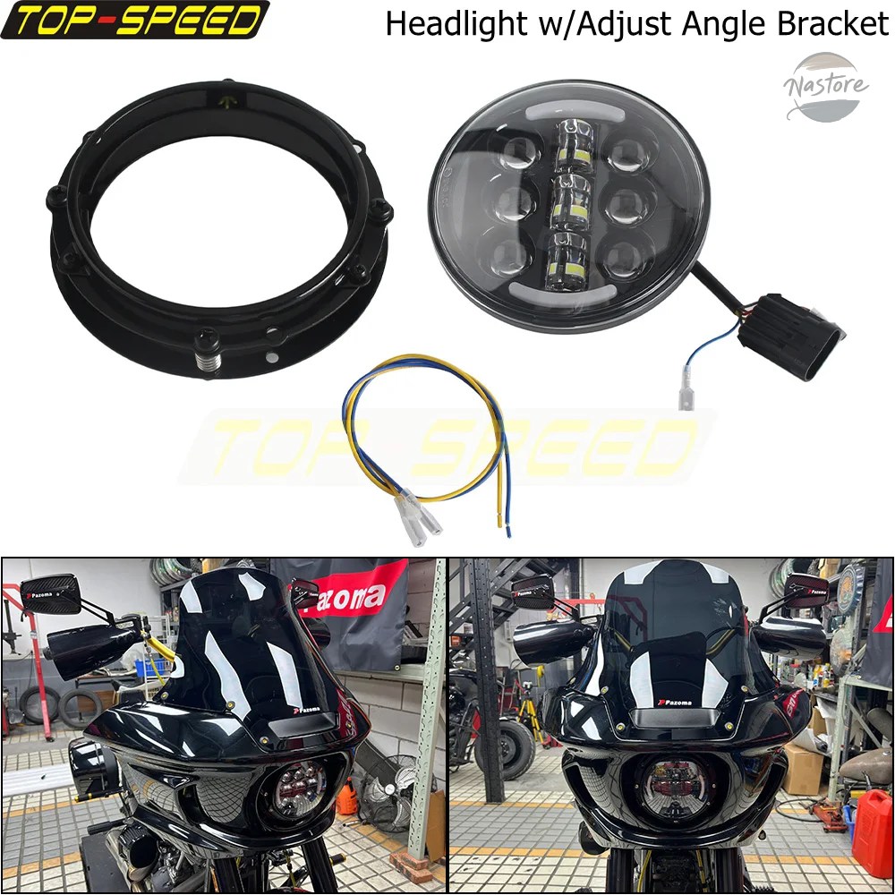 並行輸入品 M8 バイク ヘッド LEDライト ハイ/ロービームランプ ウィンカーライト カスタムパーツ パーツ アクセサリー_4