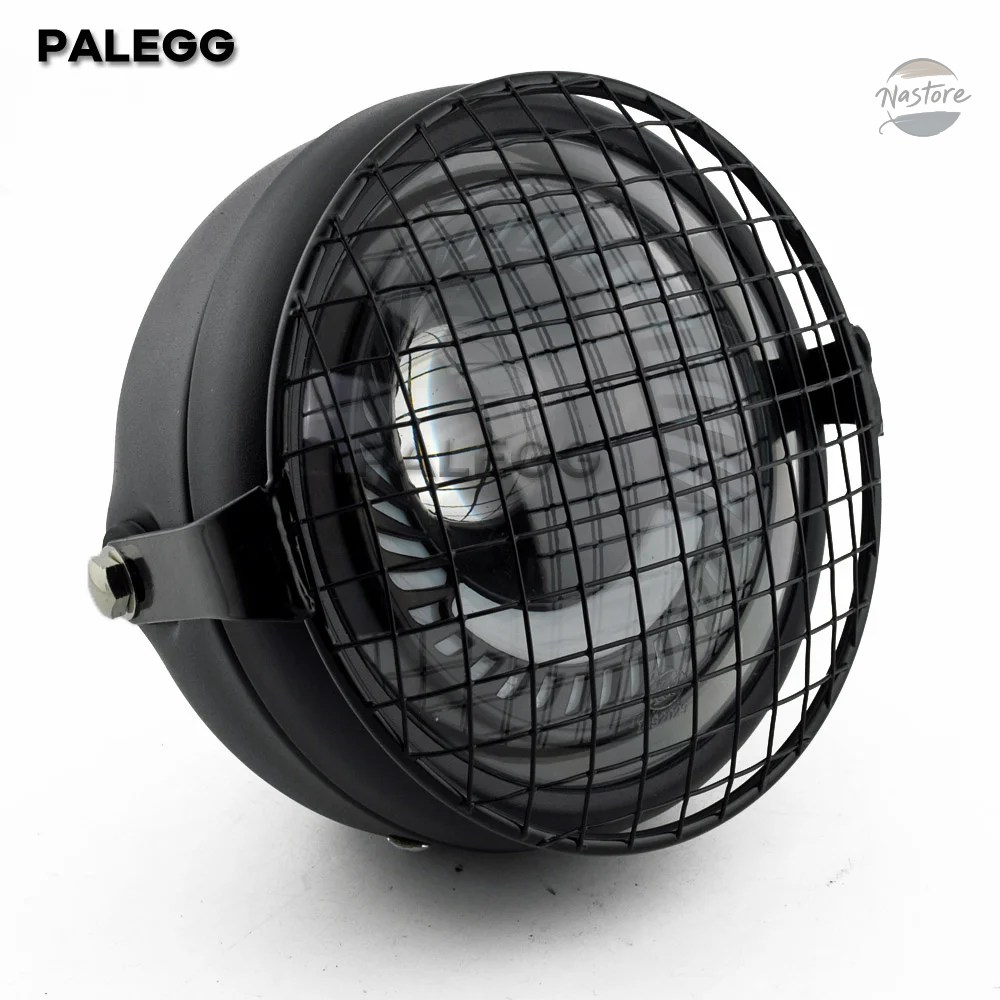 並行輸入品 バイク カバー ヘッド 6.5インチ ライト LED ラウンド ヘッドランプ メッシュ カスタムパーツ パーツ アクセサリーの画像