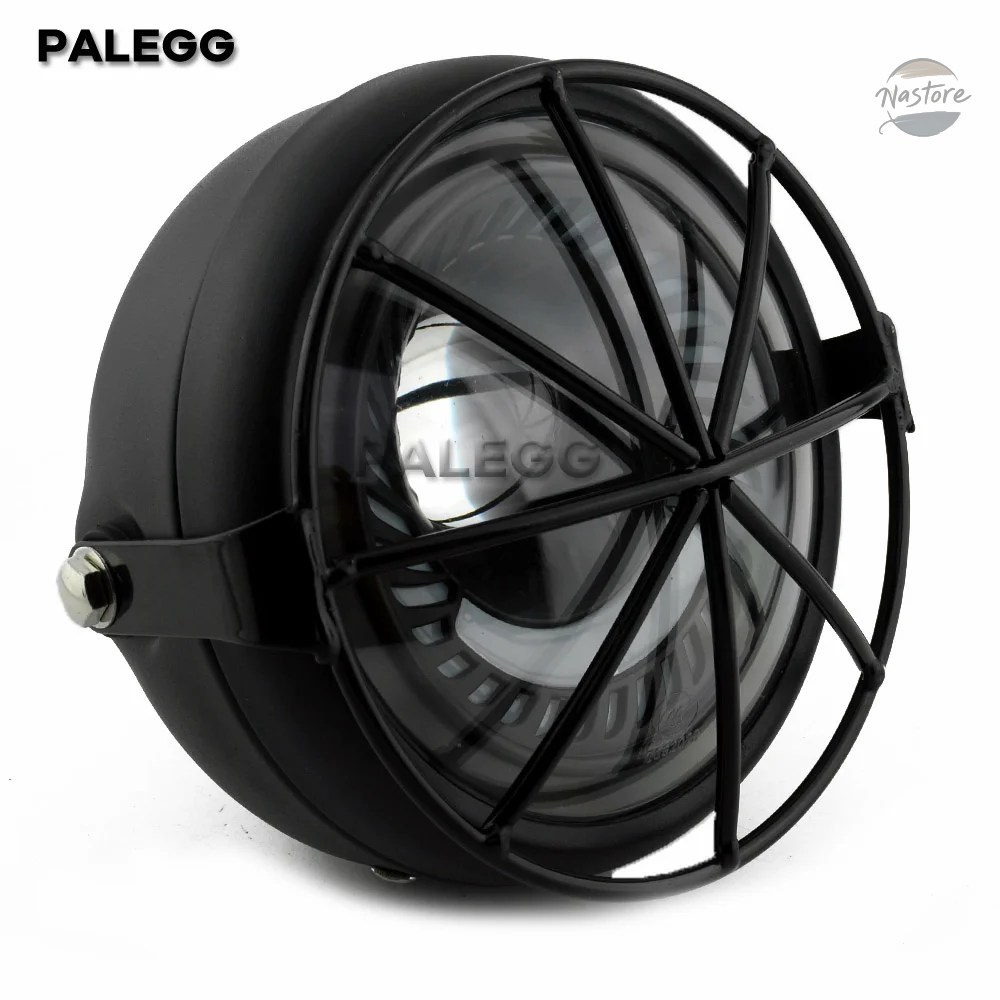 並行輸入品 バイク カバー ヘッド 6.5インチ ライト LED ラウンド ヘッドランプ メッシュ カスタムパーツ パーツ アクセサリーの画像