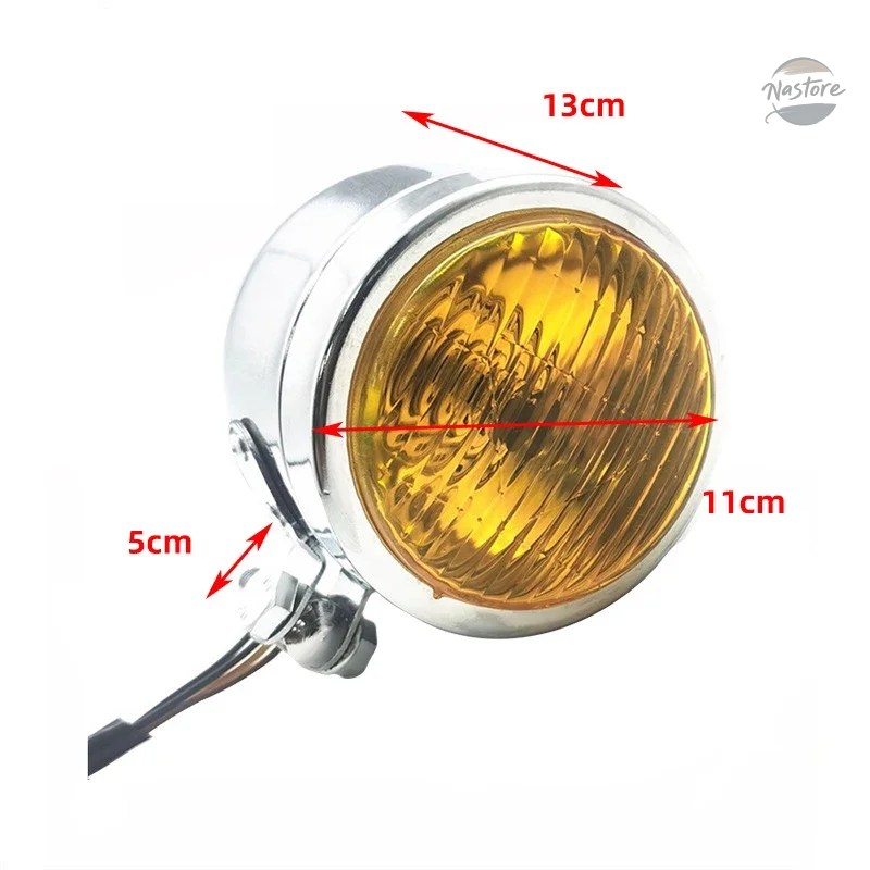 並行輸入品 H4 バイク フォグランプ フロント ヘッド ヴィンテージ ライト 12V 35W ランプ カスタムパーツ パーツ アクセサリーの画像