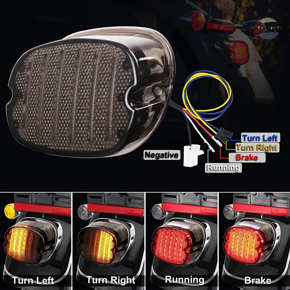並行輸入品 テールライト ブレーキ リア LED 一体型ウィンカー ランニングライト カスタムパーツ パーツ アクセサリーの画像