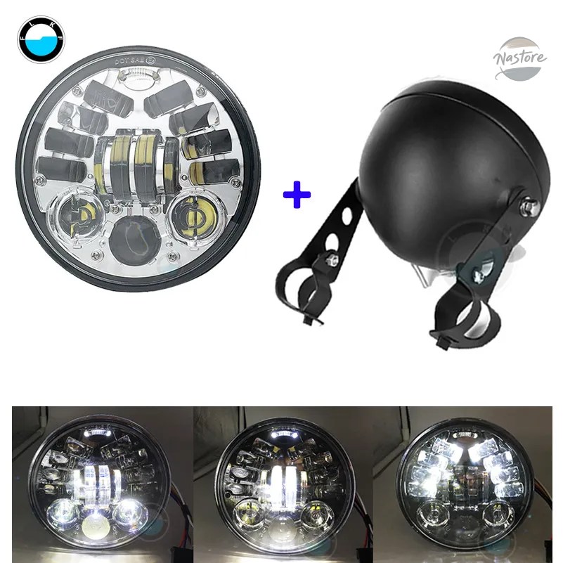並行輸入品 スズキ バイク アクセサリー カスタム ヘッド 5.75インチ LED ライト バケット カスタムパーツ パーツ アクセサリー_10