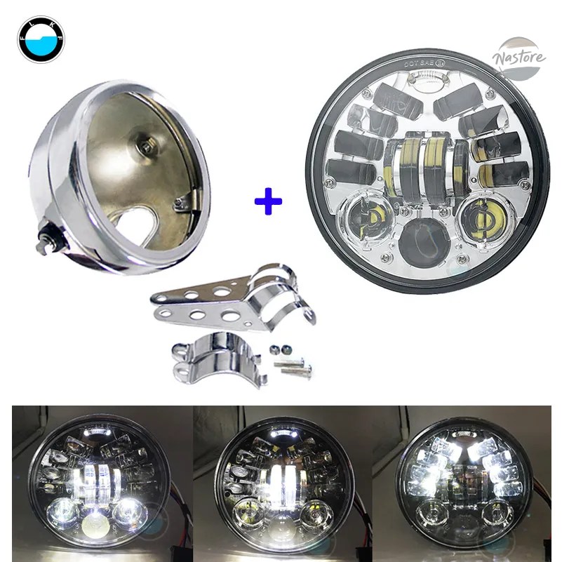 並行輸入品 スズキ バイク アクセサリー カスタム ヘッド 5.75インチ LED ライト バケット カスタムパーツ パーツ アクセサリー_13