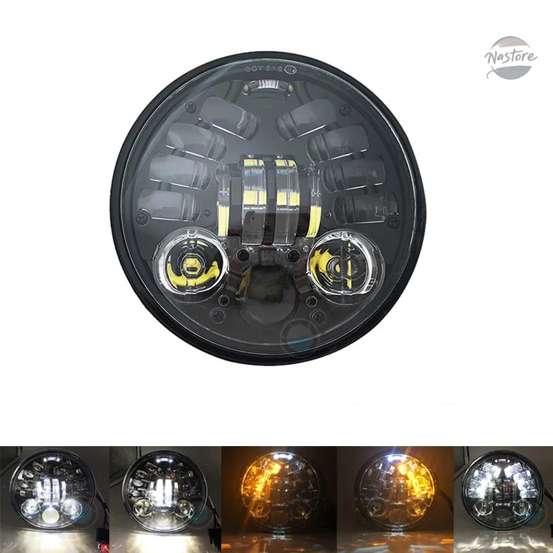 並行輸入品 スズキ バイク アクセサリー カスタム ヘッド 5.75インチ LED ライト バケット カスタムパーツ パーツ アクセサリー_3