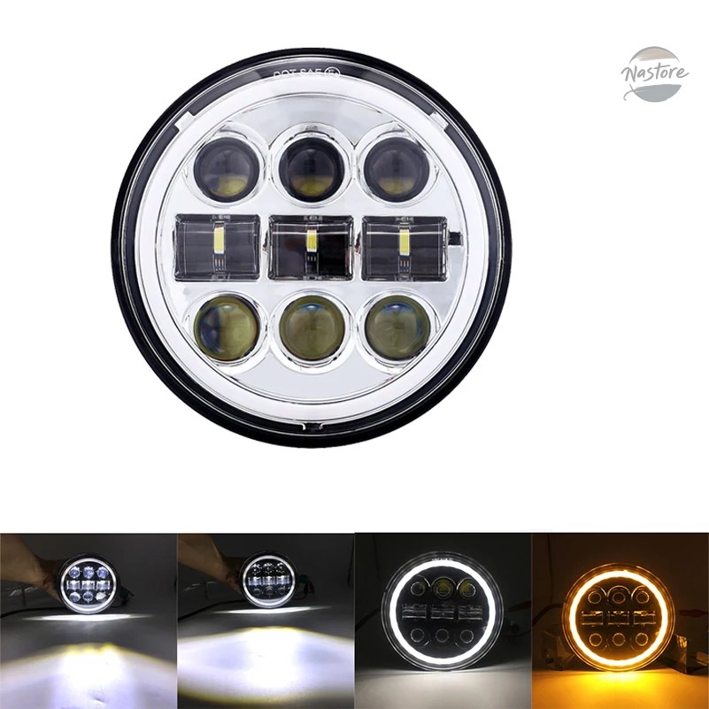 並行輸入品 バイク ヘッド 5.75 エンジェル アイ DRL ライト 5 3/4インチ ハウジング カスタムパーツ パーツ アクセサリー_6