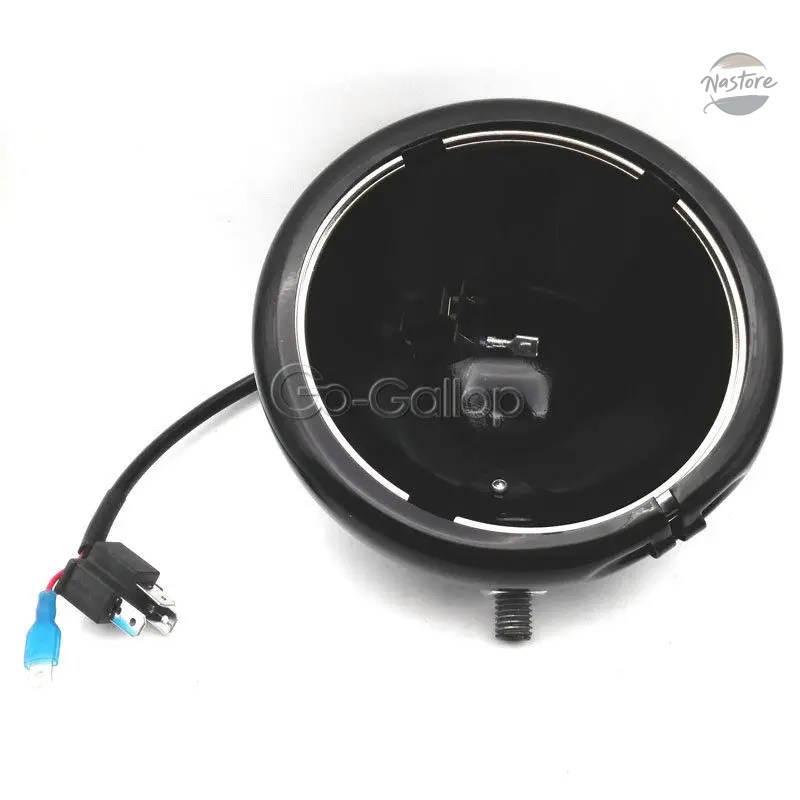 並行輸入品 カバー ヘッド 5.75インチ LED ブラック ライト ハウジング ハーレー カスタムパーツ パーツ アクセサリー_2