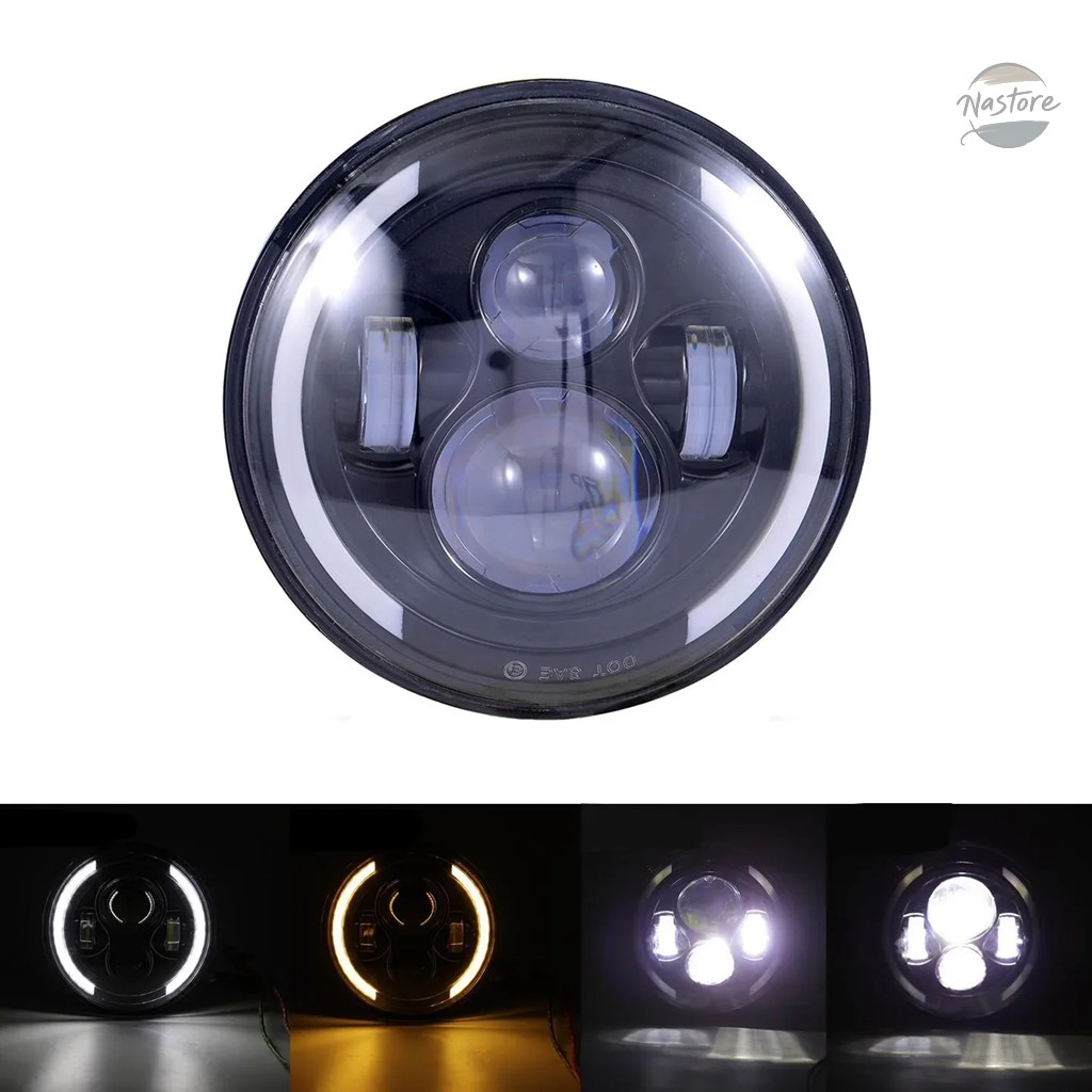並行輸入品 ホンダ バイク ヘッドライト ヘッド 5.75インチ LED ライト 汎 ラウンド カスタムパーツ パーツ アクセサリーの画像