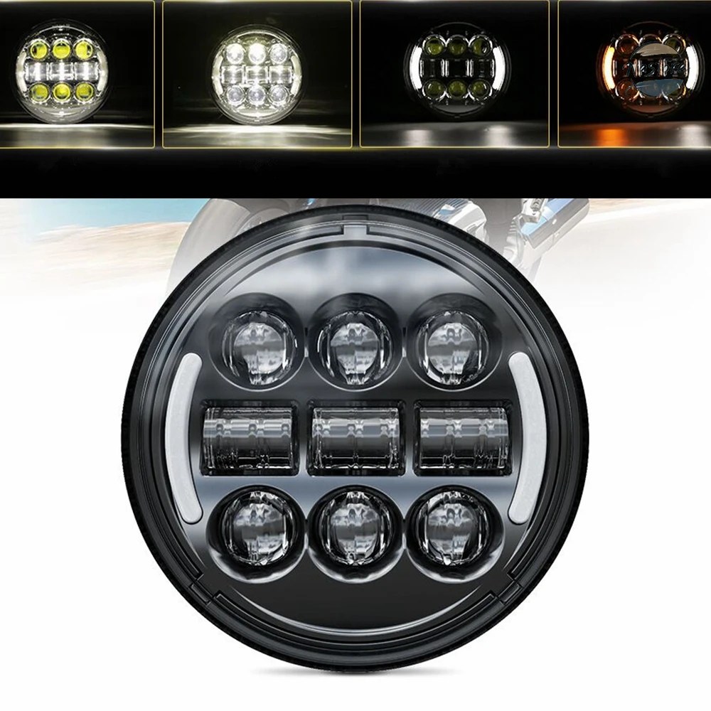 並行輸入品 ホンダ バイク ヘッド 汎 5 3/4インチ 5.75インチ LED カー ライト ハーレー カスタムパーツ パーツ アクセサリー_3
