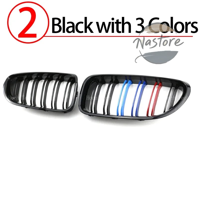 並行輸入品 BMW フロント 部品 カスタムパーツ アクセサリー 6シリーズ f06 f12 f13 2012-2017 スポーツグリル ダブルスラットライングリル kindey_2