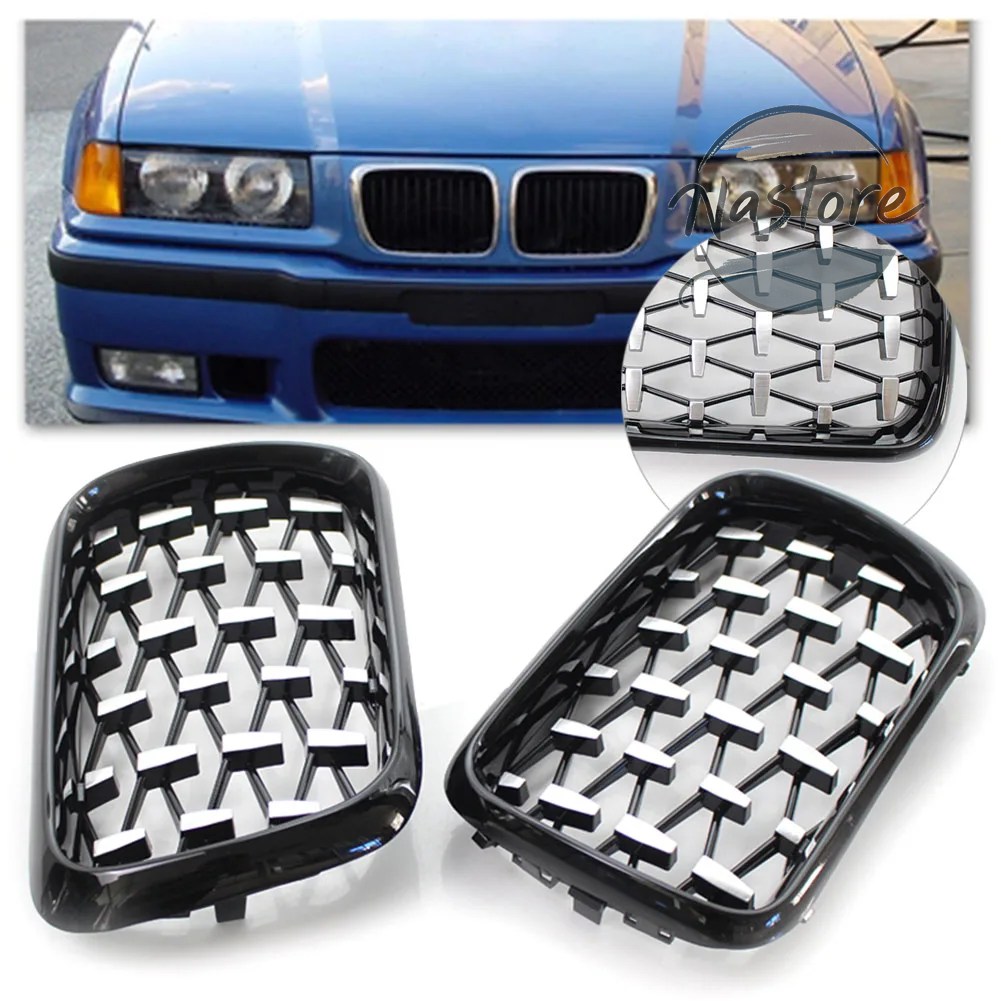 並行輸入品 BMW フロント 部品 カスタムパーツ アクセサリー e36 3シリーズ 1997 1998 1999 ダイヤモンドメテオスタイル レーシンググリル 入りの画像