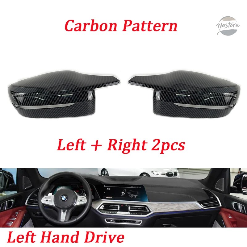 並行輸入品 RHDカーボン外装サイドバックミラーカバートリムBMW 3 4 5 7 8シリーズG20 G21 G30 G38 G22 G23 G11 G12 G15 G16 LHDの画像