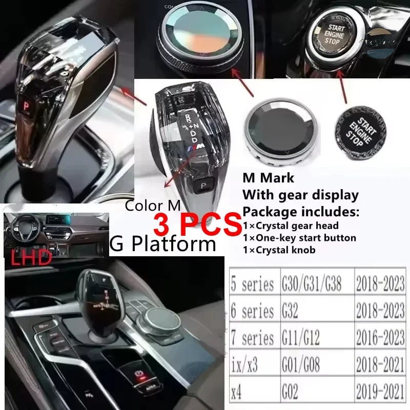 並行輸入品 BMWクリスタルギアシフトノブハンドルレバーハンドボール1