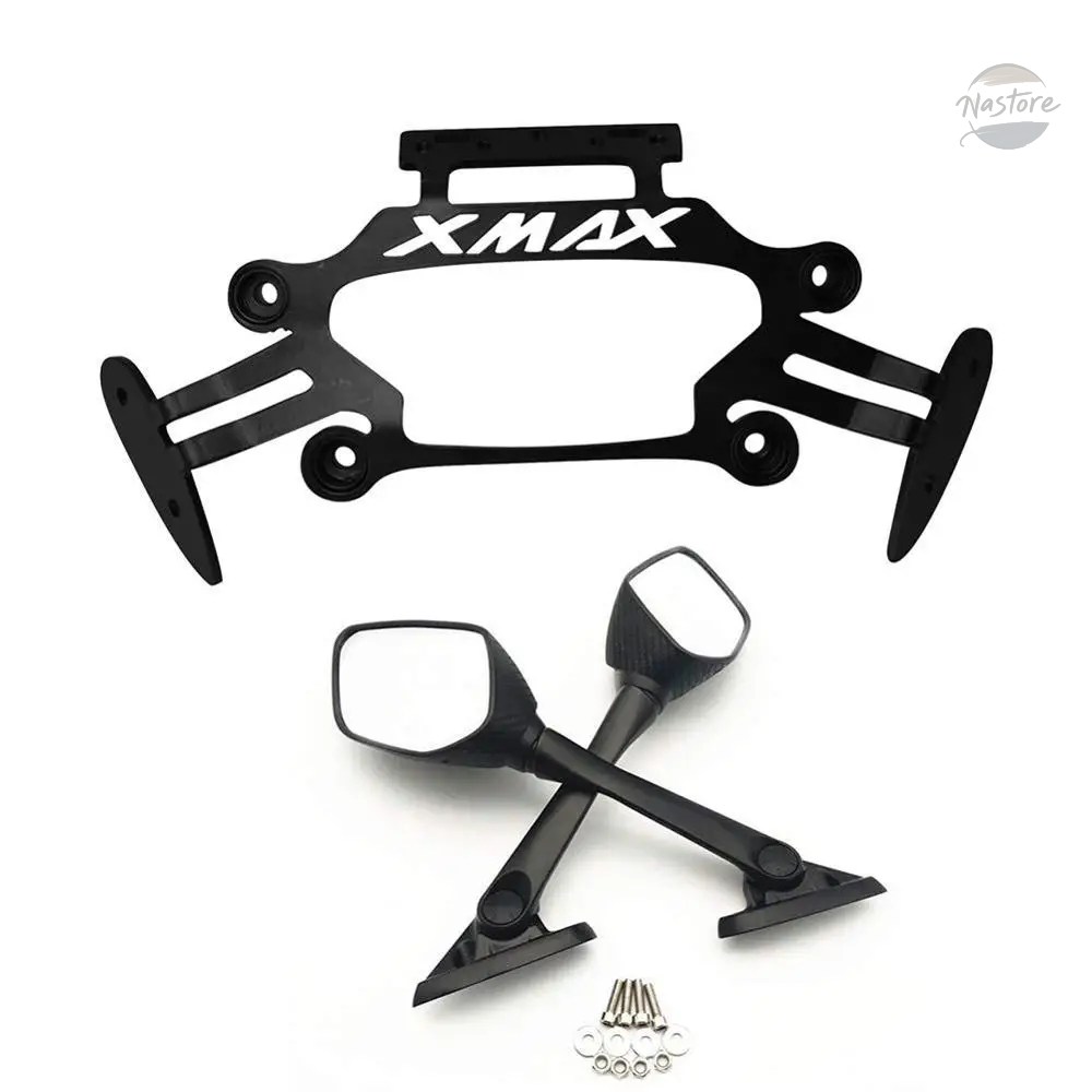 並行輸入品 ヤマハ バイク ミラー ラジオ gps ナビゲーション xmax 2017-2022 携帯電話 ホルダー バック カスタムパーツ 部品 アクセサリー_3