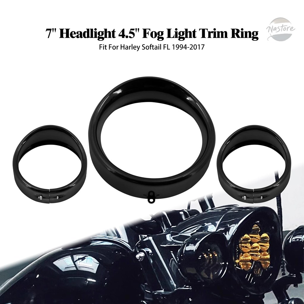 並行輸入品 バイク カバー ヘッドライト ウインカー トリムリング フォグライト バイザースタイル ハーレーツーリング リング カスタムパーツ 部品_13
