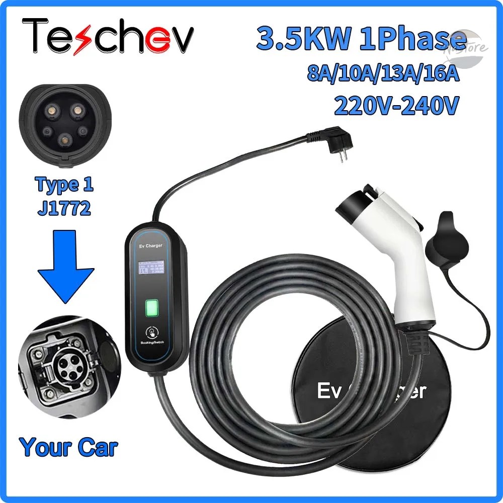 並行輸入品 ポータブルevチャージャー タイプ2 iec 62196 / gb/tプラグコネクタ 3.5kw 16a 単相 タイプ1 カスタムパーツ 部品 アクセサリー_4