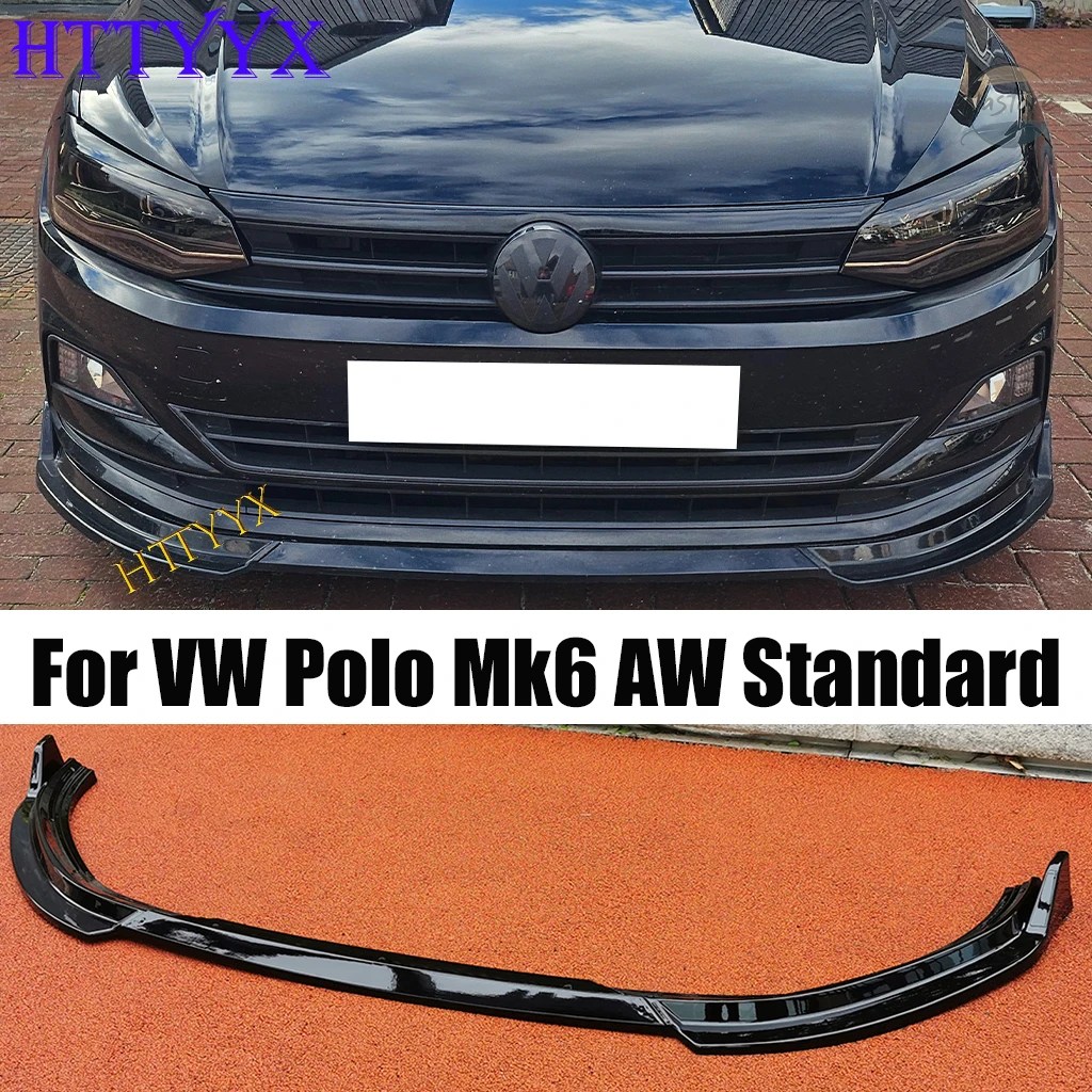 並行輸入品 mk6 フロントバンパー リップ httyyx vw ポロ typ aw スタンダード tsi tdi 2018-21 2022 スプリッターディフューザー 3 個 カスタムパーツ 部品の画像