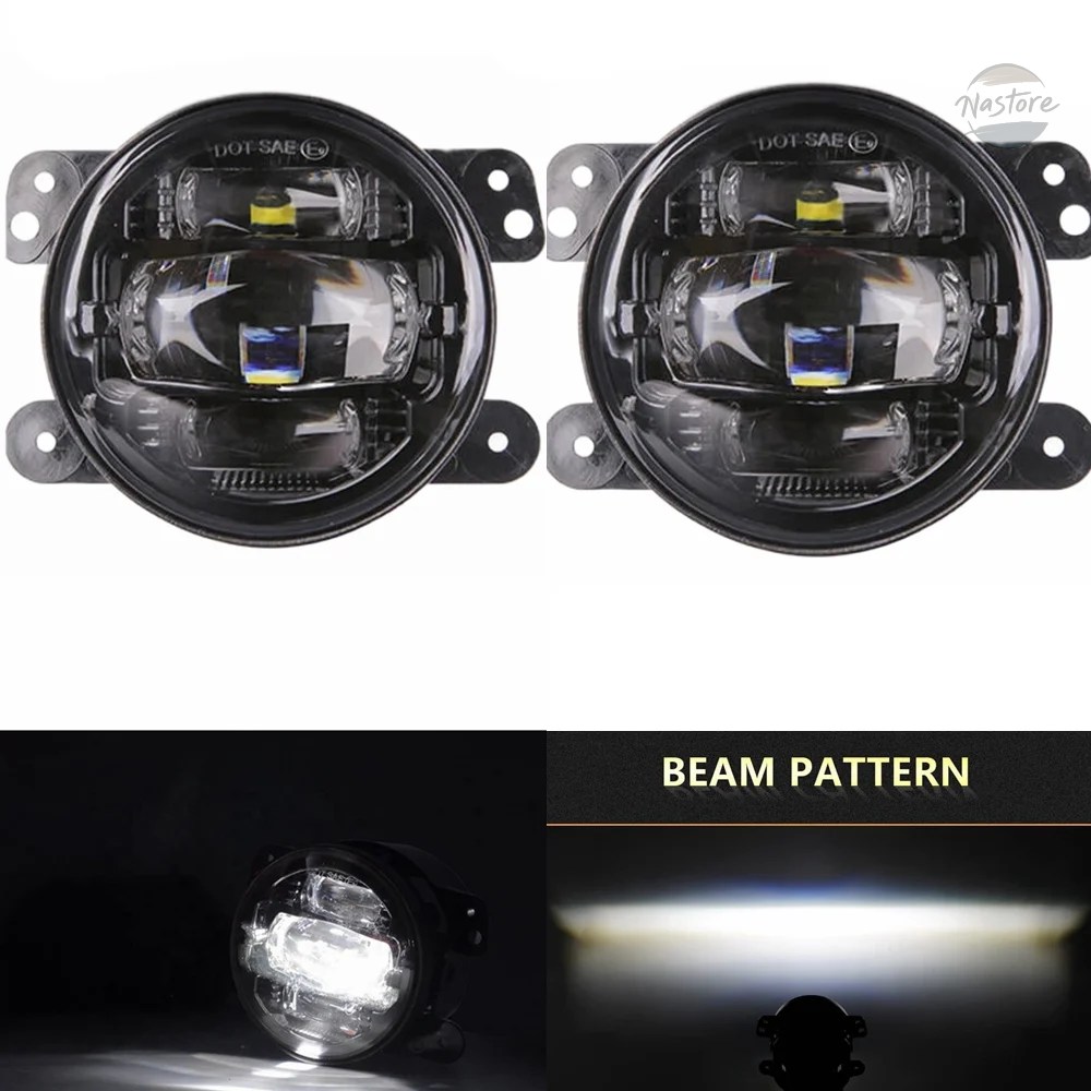 並行輸入品 ジープ h1 フォグランプ ヘッドライト ラングラー 2 個 4 インチラウンド led カスタムパーツ 部品 アクセサリー_1