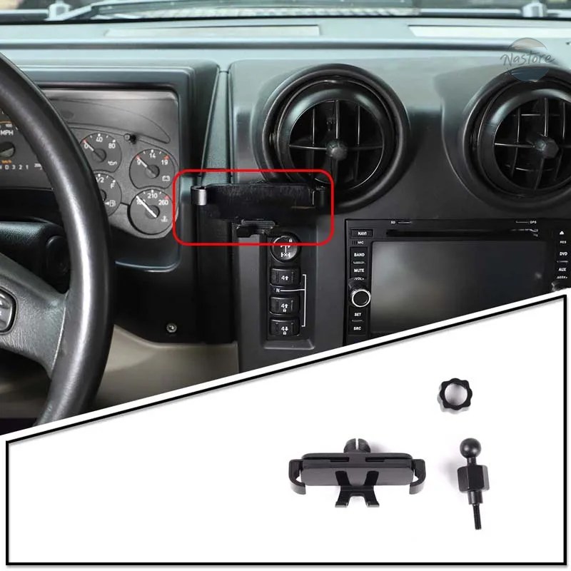 並行輸入品 ハマー h2 アクセサリー カスタム 2003-2007 合金黒 エアベント携帯電話 カスタムパーツ 部品 アクセサリー_1