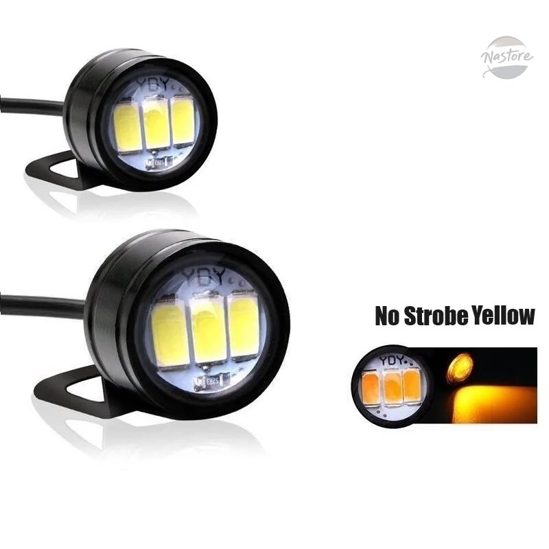 並行輸入品 dc12v バイク ヘッドライト 1ペア モーターストロボ led イーグルアイ カスタムパーツ 部品 アクセサリーの画像