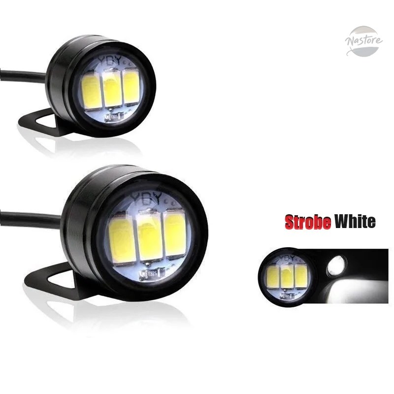 並行輸入品 dc12v バイク ヘッドライト 1ペア モーターストロボ led イーグルアイ カスタムパーツ 部品 アクセサリーの画像