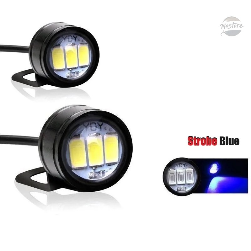 並行輸入品 dc12v バイク ヘッドライト 1ペア モーターストロボ led イーグルアイ カスタムパーツ 部品 アクセサリーの画像