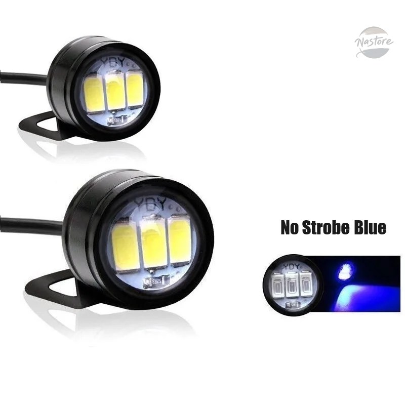 並行輸入品 dc12v バイク ヘッドライト 1ペア モーターストロボ led イーグルアイ カスタムパーツ 部品 アクセサリーの画像