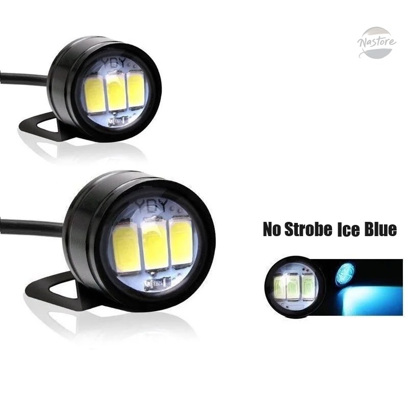 並行輸入品 dc12v バイク ヘッドライト 1ペア モーターストロボ led イーグルアイ カスタムパーツ 部品 アクセサリーの画像