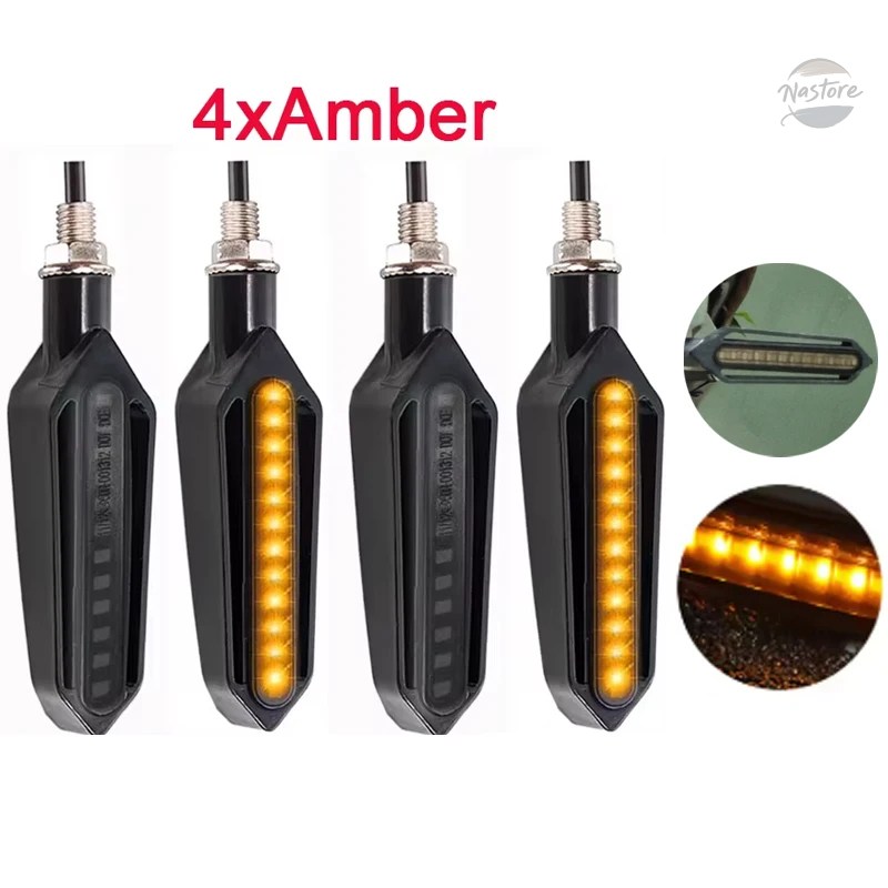 並行輸入品 バイク リレー 汎 ledウィンカーライト 12v 10mm流水 24個ledウィンカーライト カスタムパーツ 部品 アクセサリーの画像
