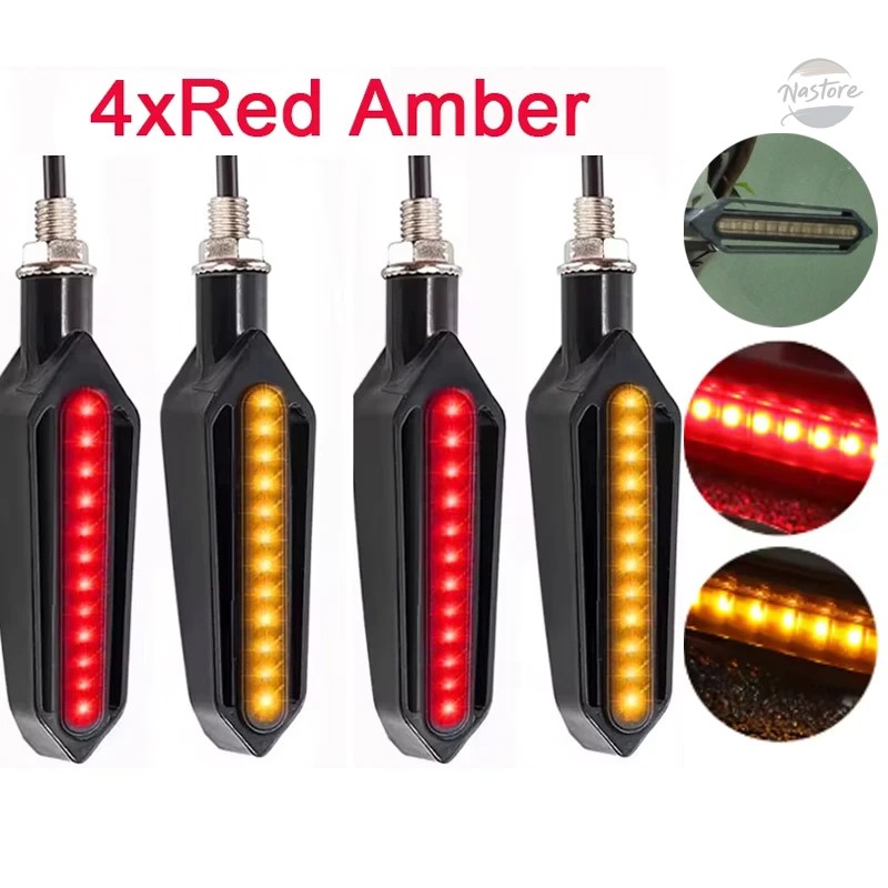 並行輸入品 バイク リレー 汎 ledウィンカーライト 12v 10mm流水 24個ledウィンカーライト カスタムパーツ 部品 アクセサリーの画像