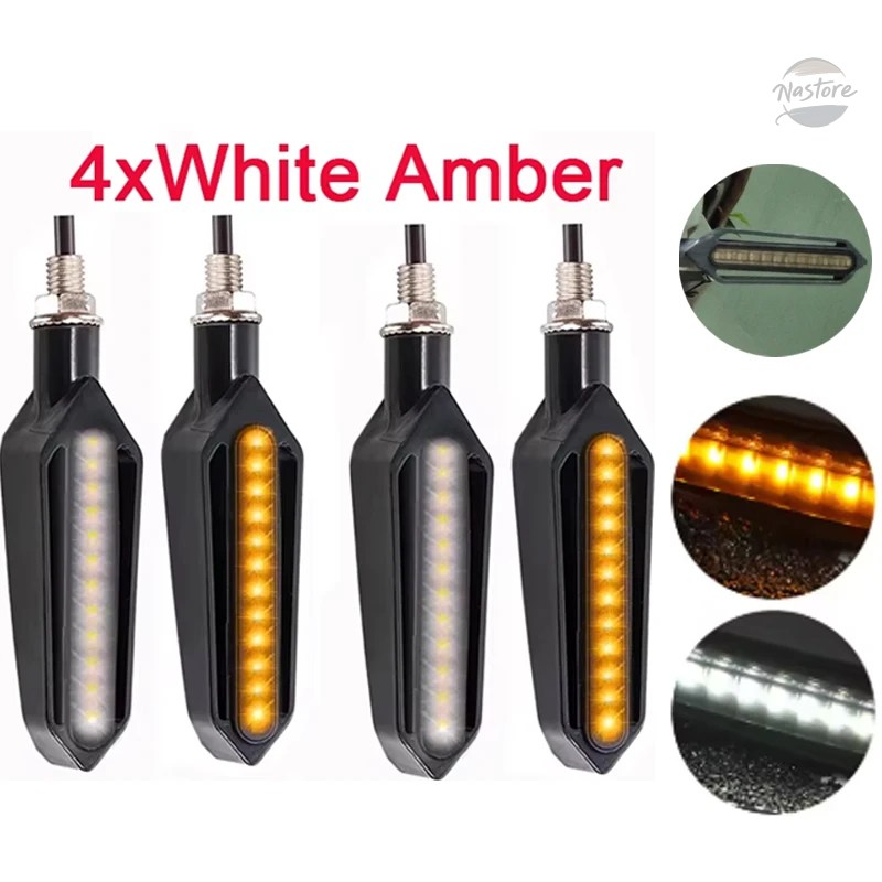 並行輸入品 バイク リレー 汎 ledウィンカーライト 12v 10mm流水 24個ledウィンカーライト カスタムパーツ 部品 アクセサリーの画像