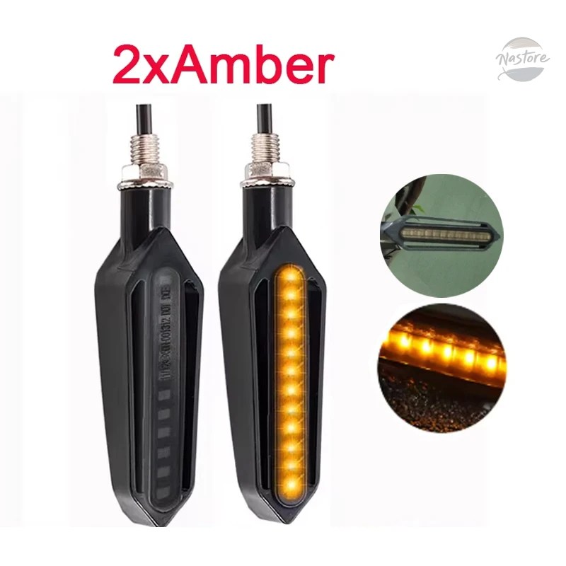 並行輸入品 バイク リレー 汎 ledウィンカーライト 12v 10mm流水 24個ledウィンカーライト カスタムパーツ 部品 アクセサリーの画像