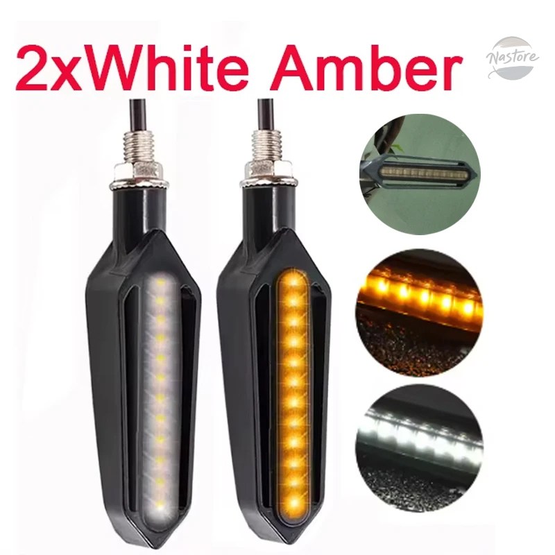 並行輸入品 バイク リレー 汎 ledウィンカーライト 12v 10mm流水 24個ledウィンカーライト カスタムパーツ 部品 アクセサリーの画像