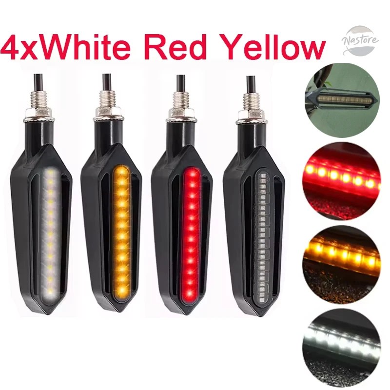 並行輸入品 バイク リレー 汎 ledウィンカーライト 12v 10mm流水 24個ledウィンカーライト カスタムパーツ 部品 アクセサリーの画像